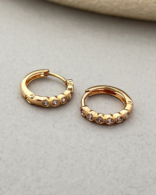 Twinkle Trail Huggie Hoops