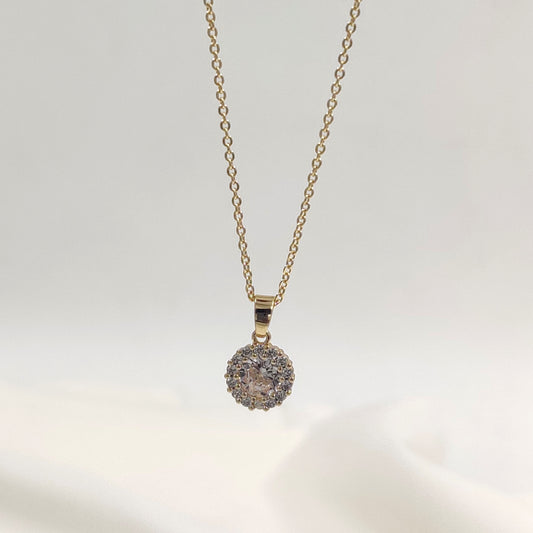 Gold Solitaire Chain Necklace