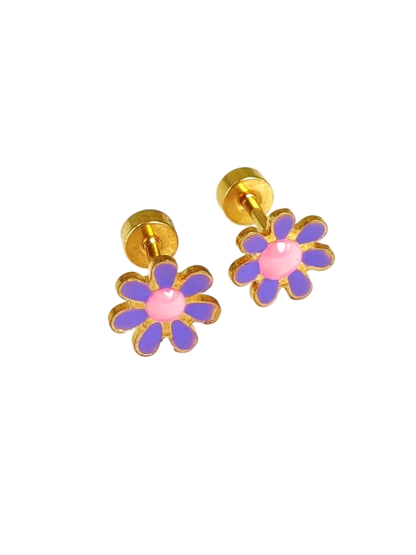 Daisy Second Piercing Studs (Purple)