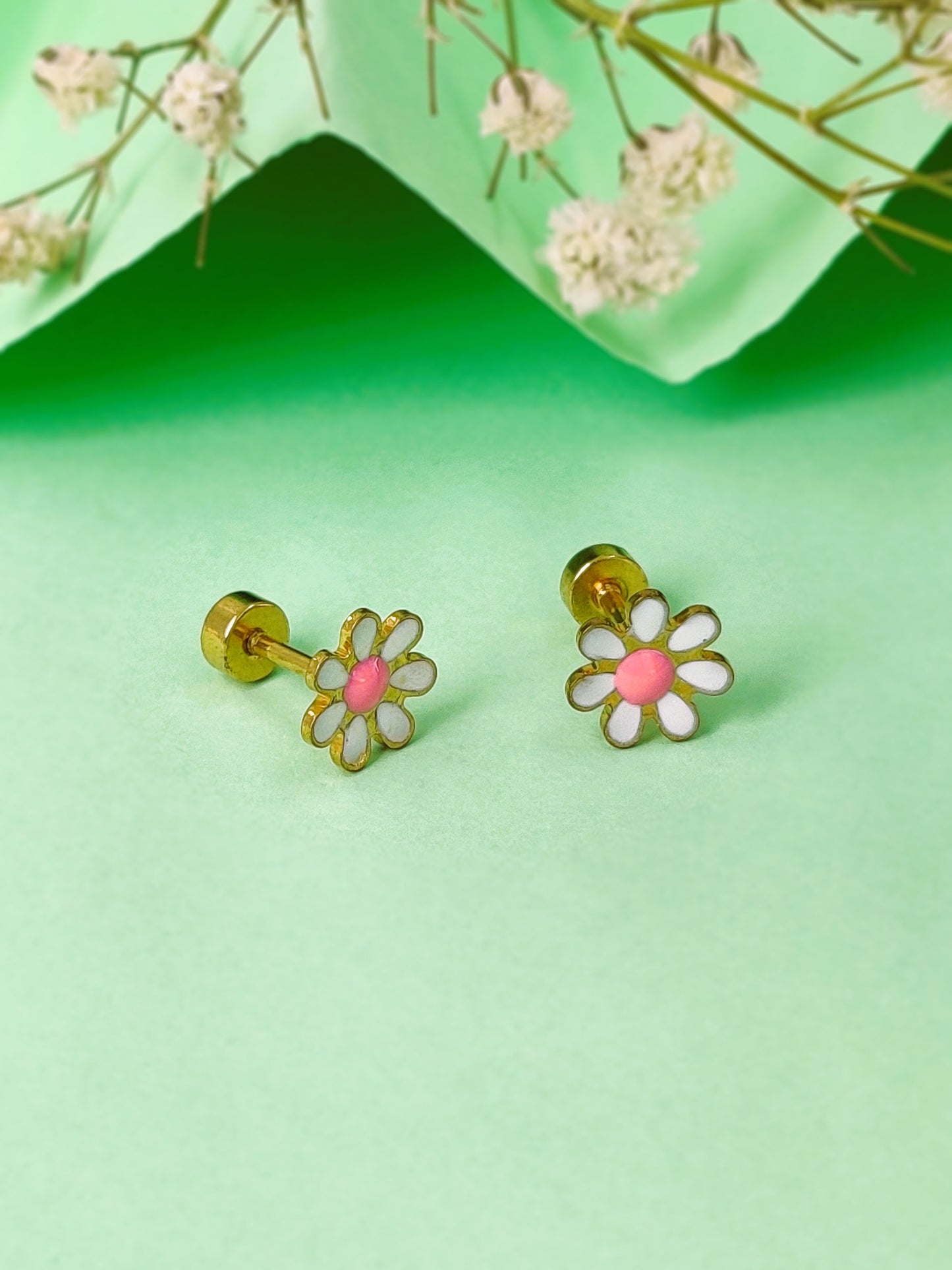 Daisy Second Piercing Studs (white)