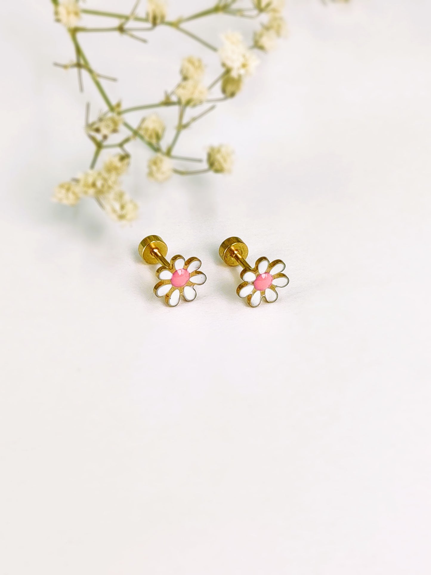 Daisy Second Piercing Studs (white)