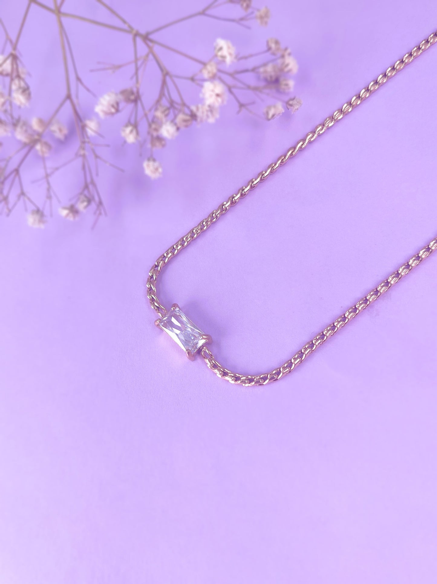 Crystal Bar Necklace