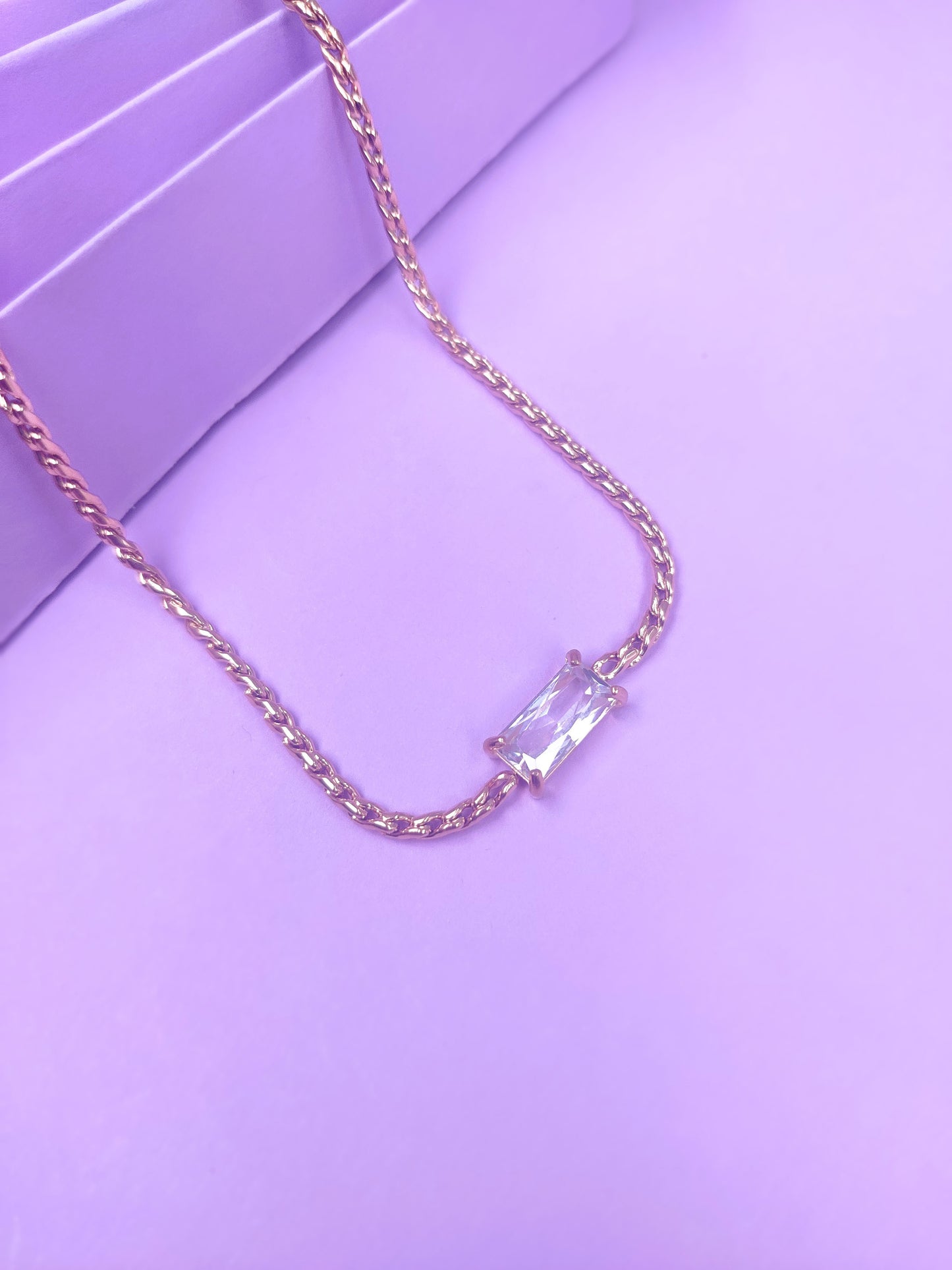 Crystal Bar Necklace