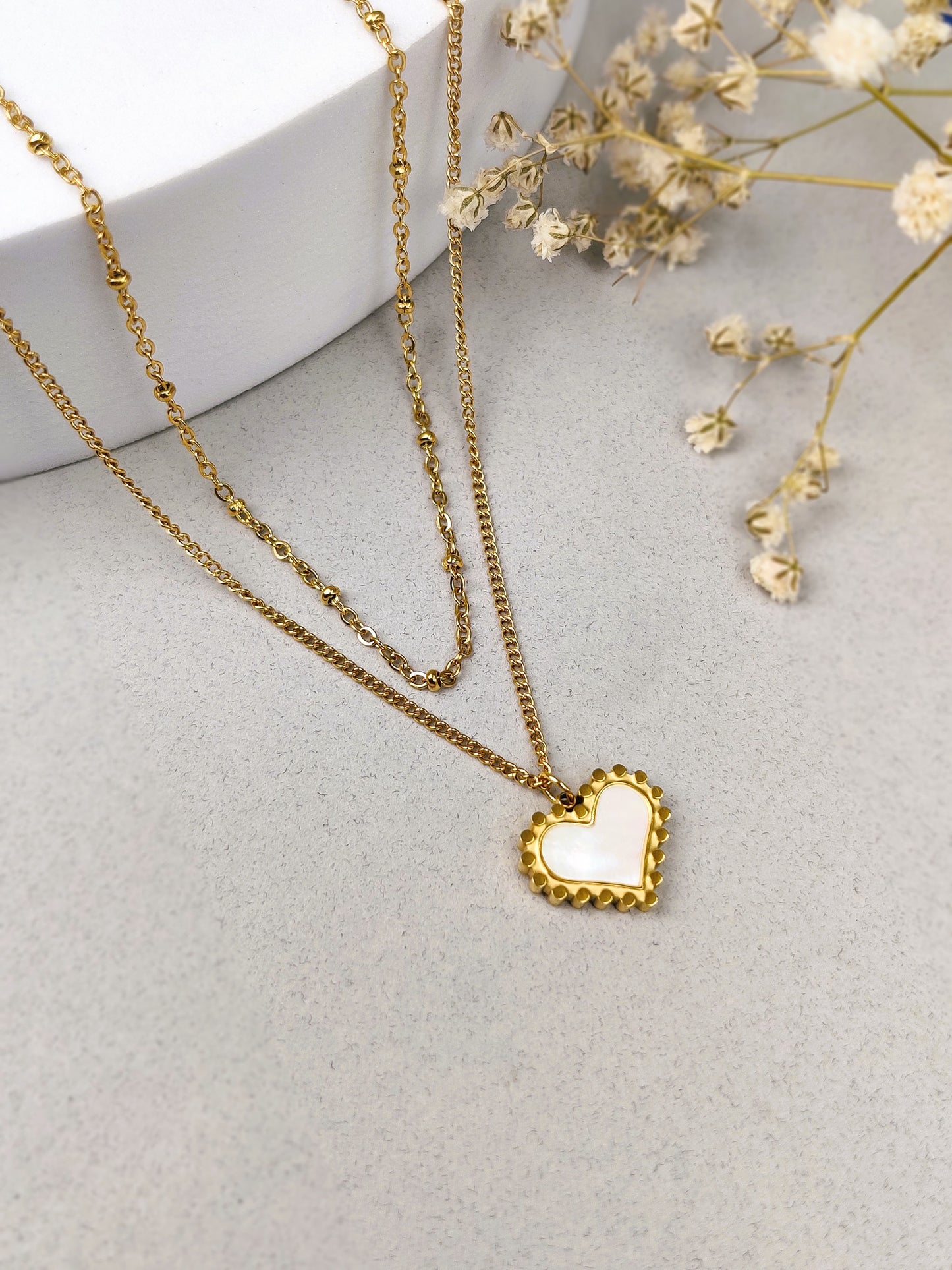 Kimmy Heart Layered Necklace