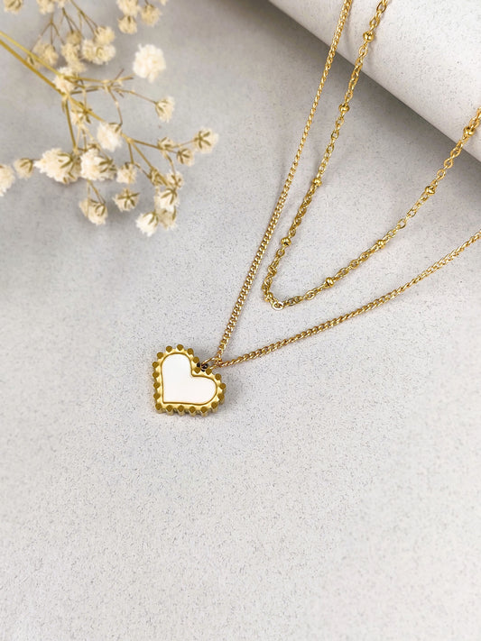 Kimmy Heart Layered Necklace