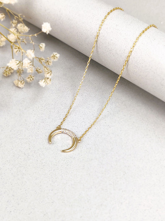 Kyra Moon Necklace (Gold)