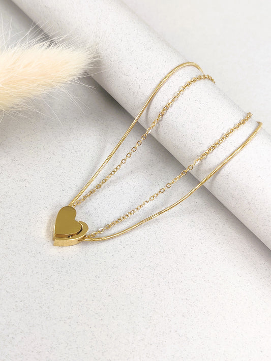 You Complete Me Heart Necklace