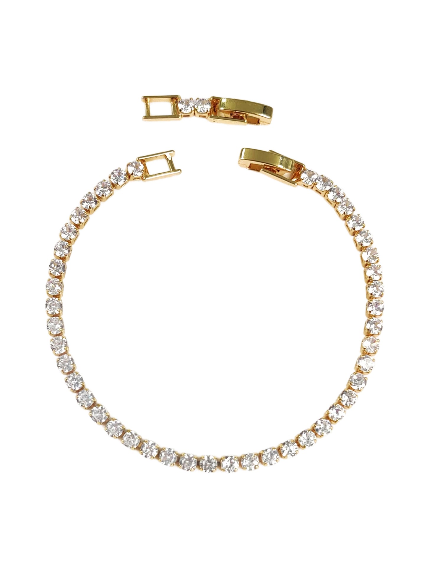 Golden Glimmer Tennis Bracelet