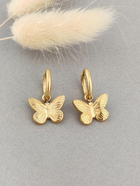 Natalie Butterfly Hoops