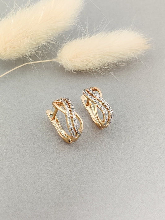 Crystal Infinity Huggie Hoops