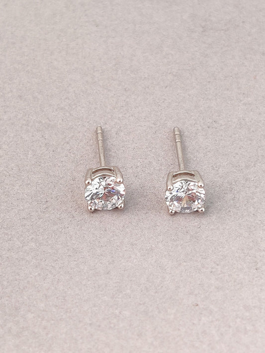 Solitaire Stud Earrings