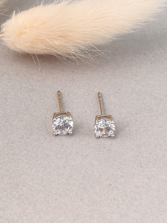Solitaire Stud Earrings