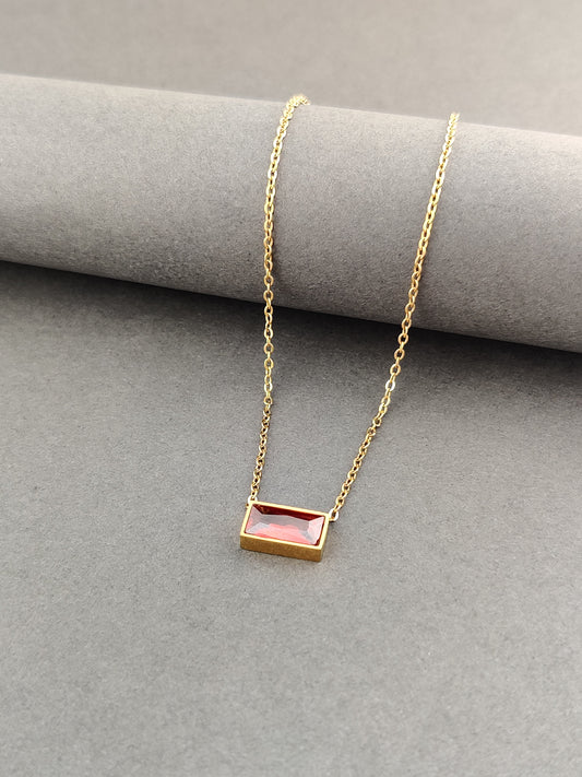 Maroon Lava Necklace