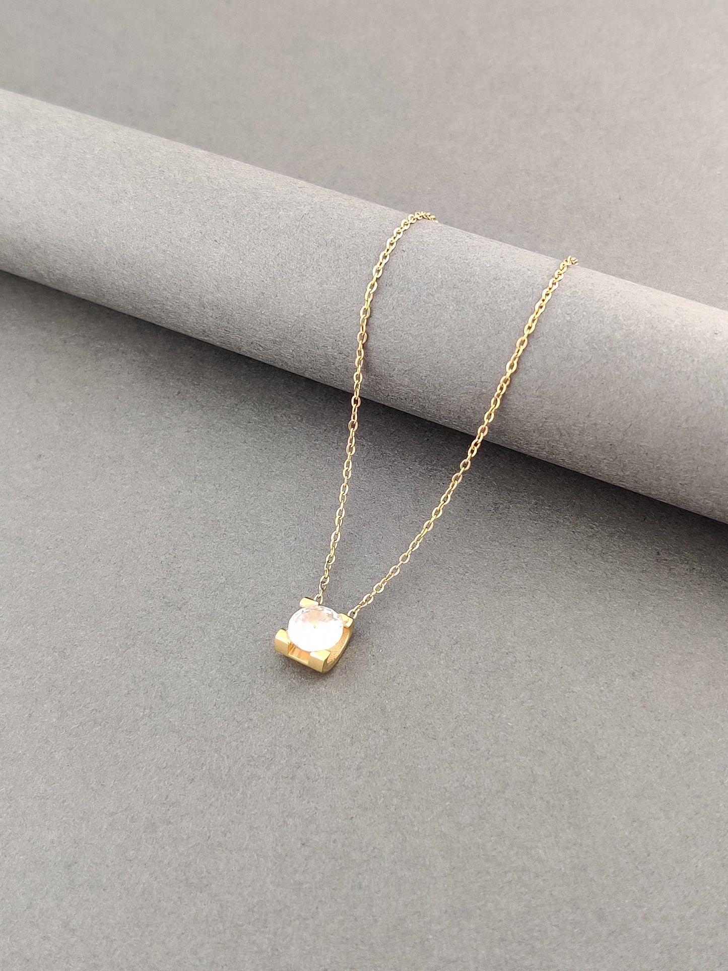 Aura Solitaire Necklace
