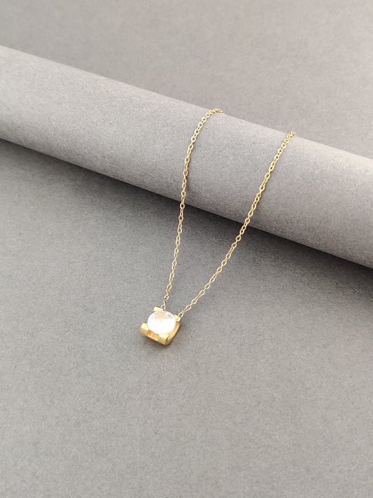 Aura Solitaire Necklace