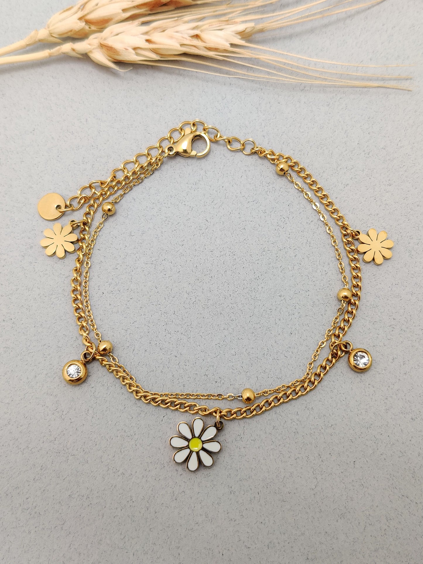 Daisy Charm Bracelet