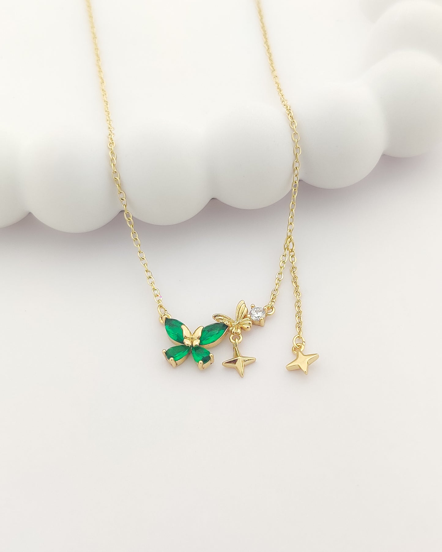 Butterfly Star Necklace(Green)
