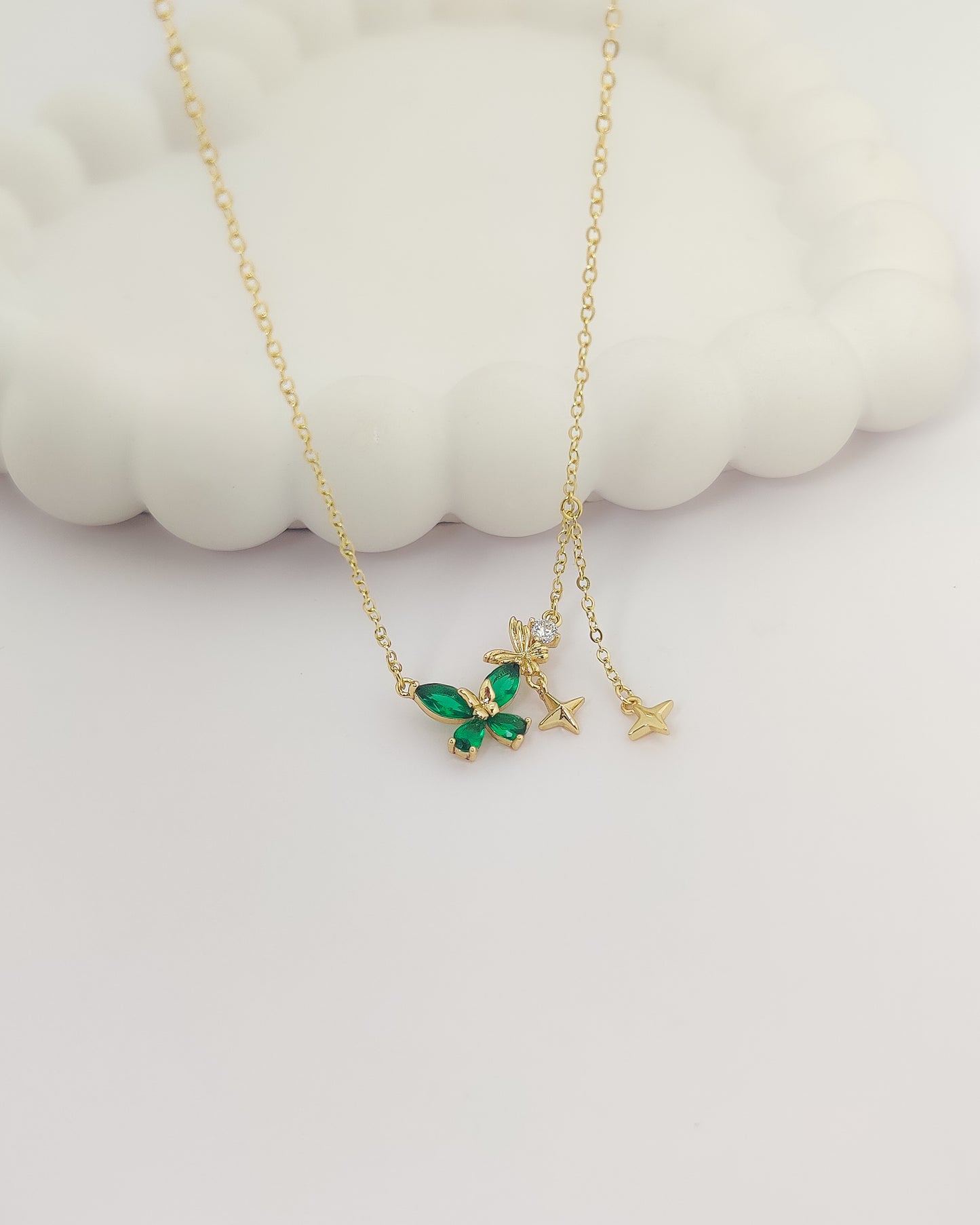 Butterfly Star Necklace(Green)