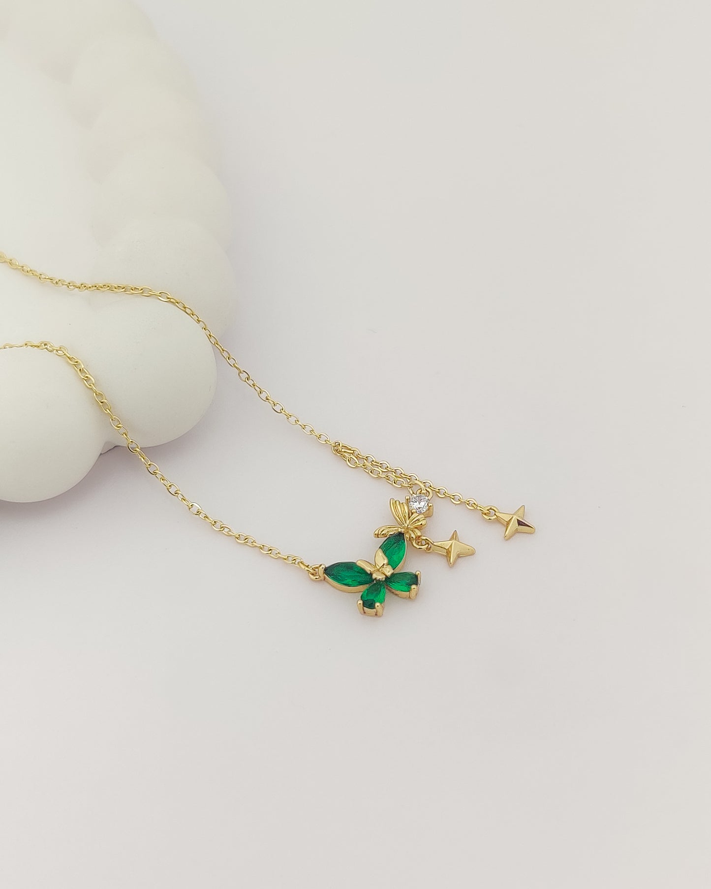 Butterfly Star Necklace(Green)