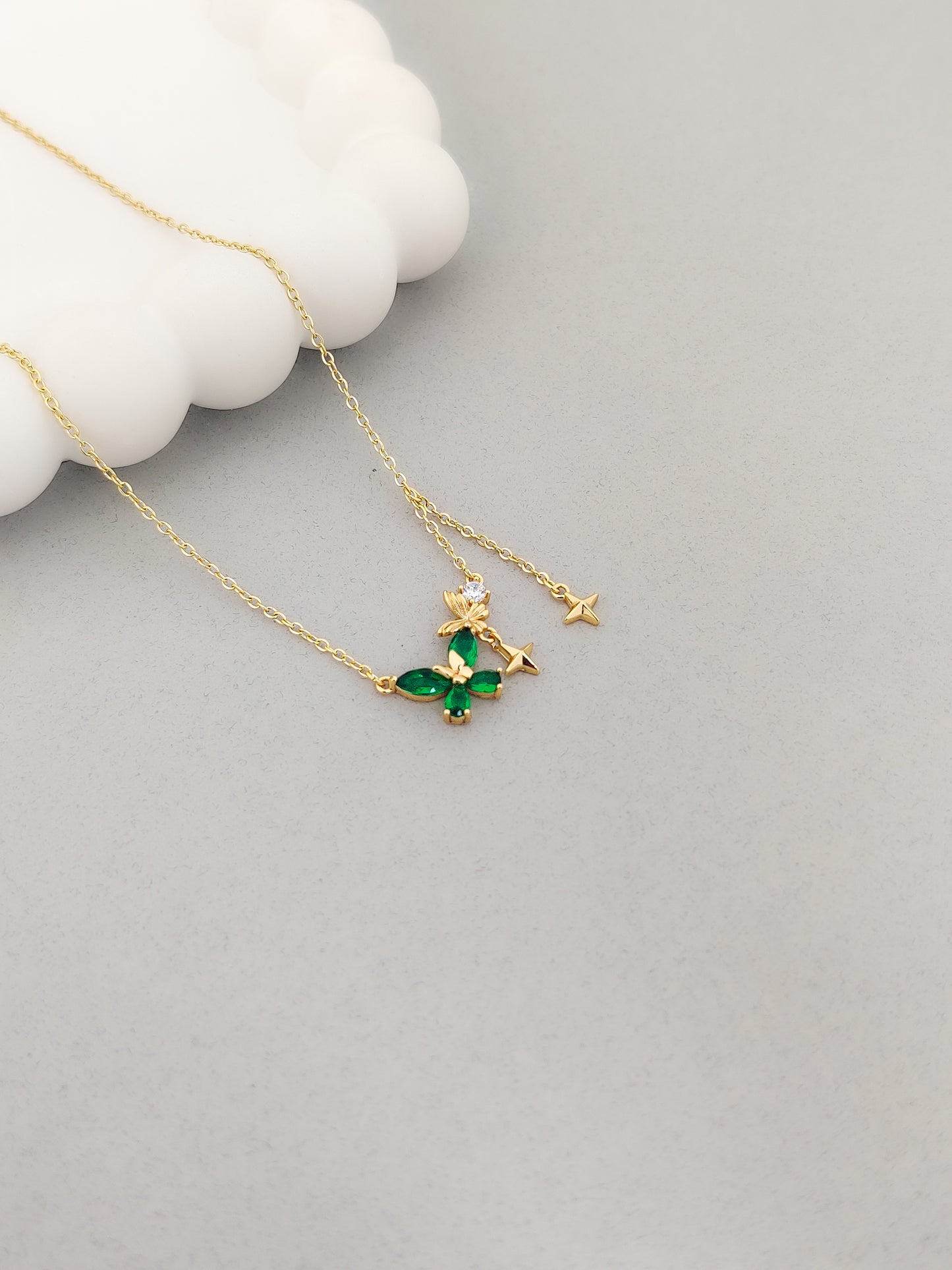 Butterfly Star Necklace(Green)