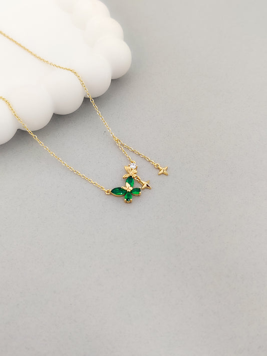 Butterfly Star Necklace(Green)