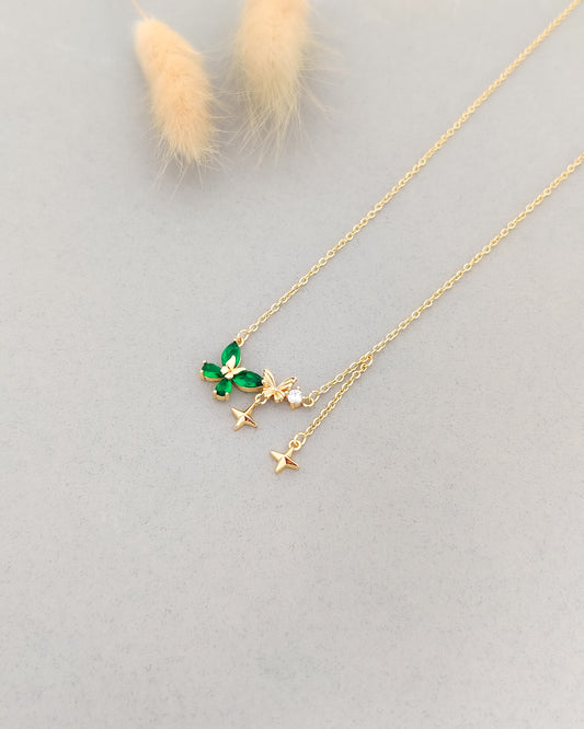 Butterfly Star Necklace(Green)