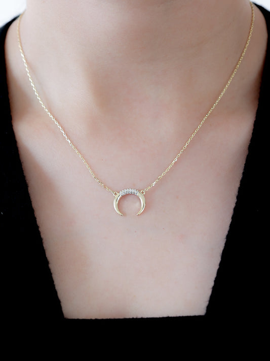 Kyra Moon Necklace (Gold)