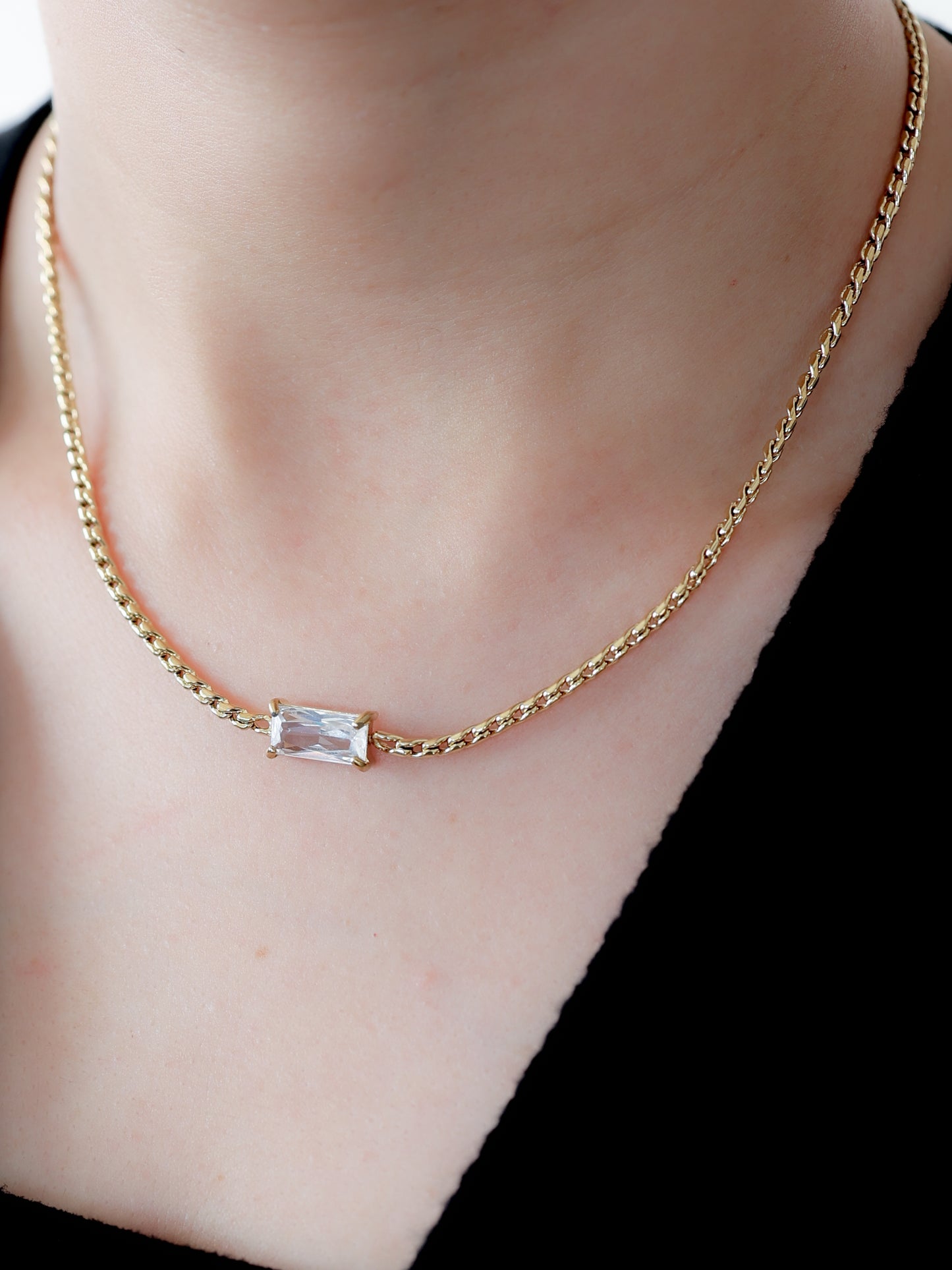 Crystal Bar Necklace