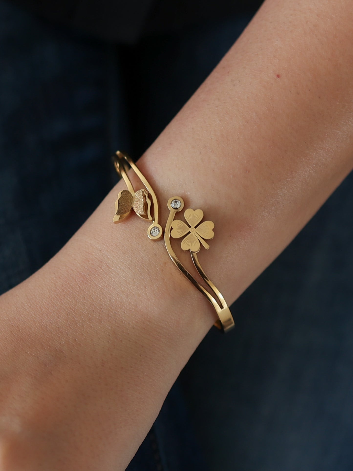 Gold Flower Bracelet Band