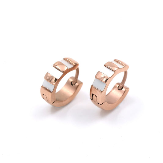 Crystal Drop Huggie Hoops