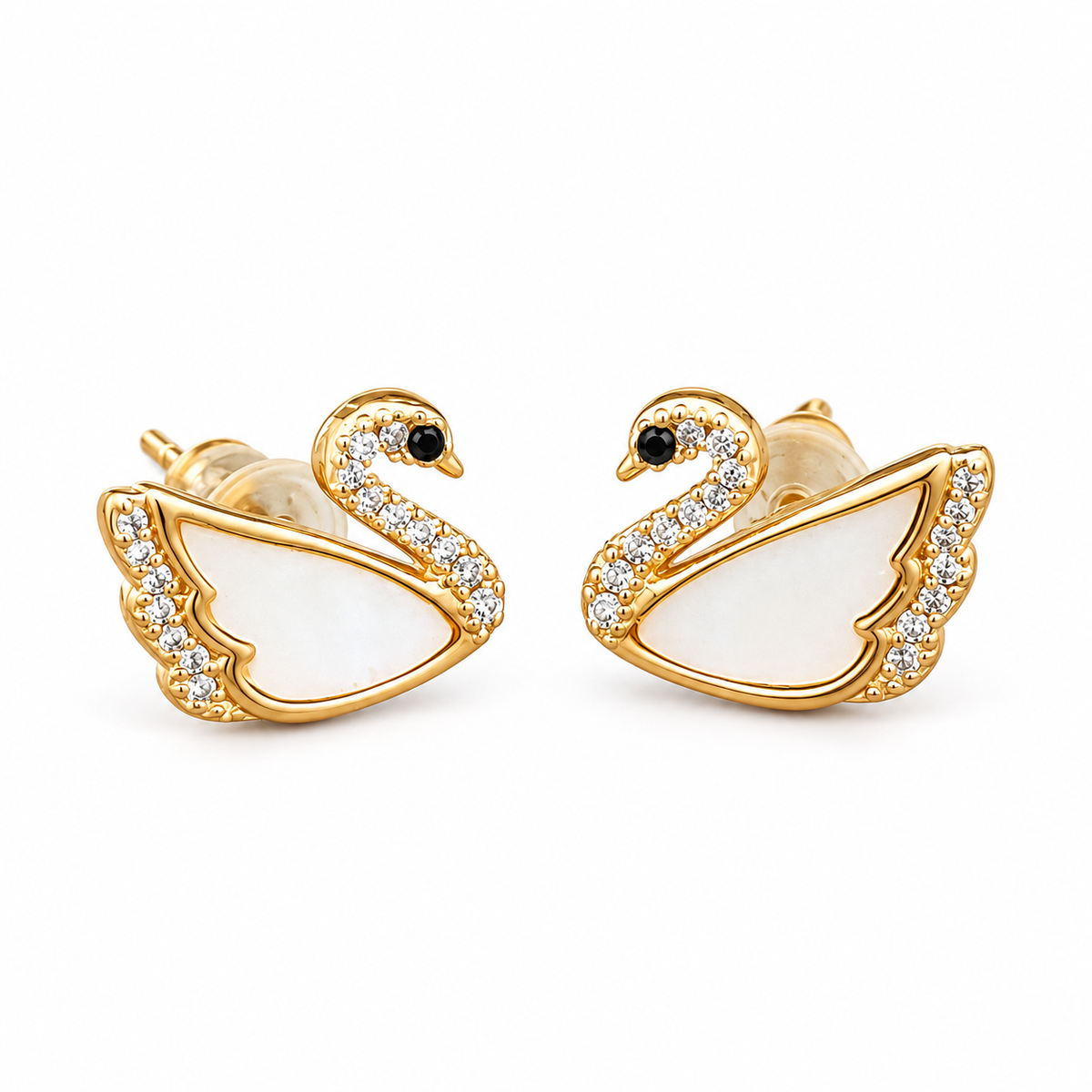 White Swan Earrings