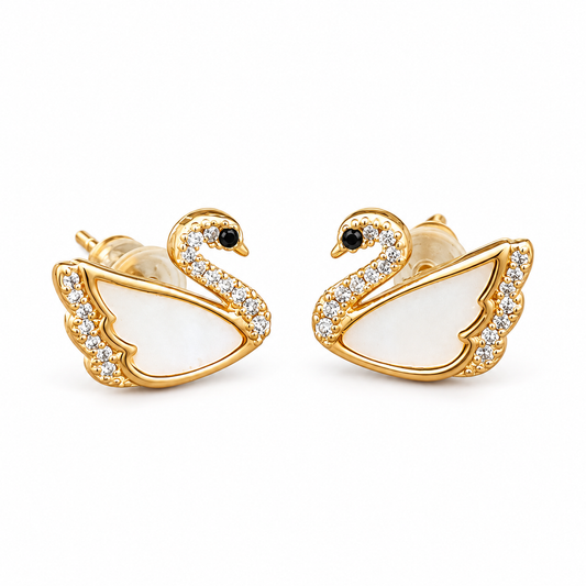 White Swan Earrings