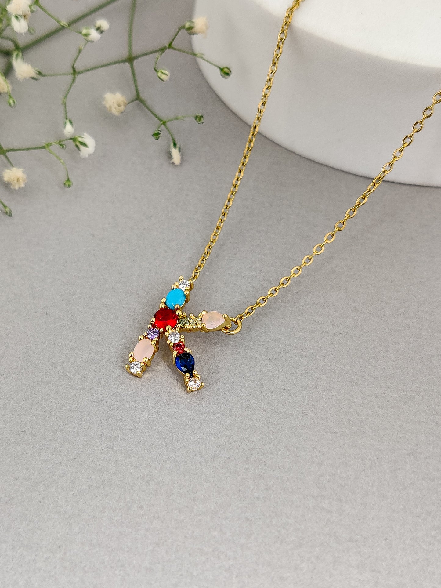 Monogram Letter K Necklace