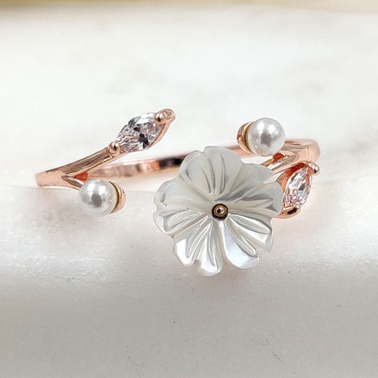 Summer Crystal Flower Ring