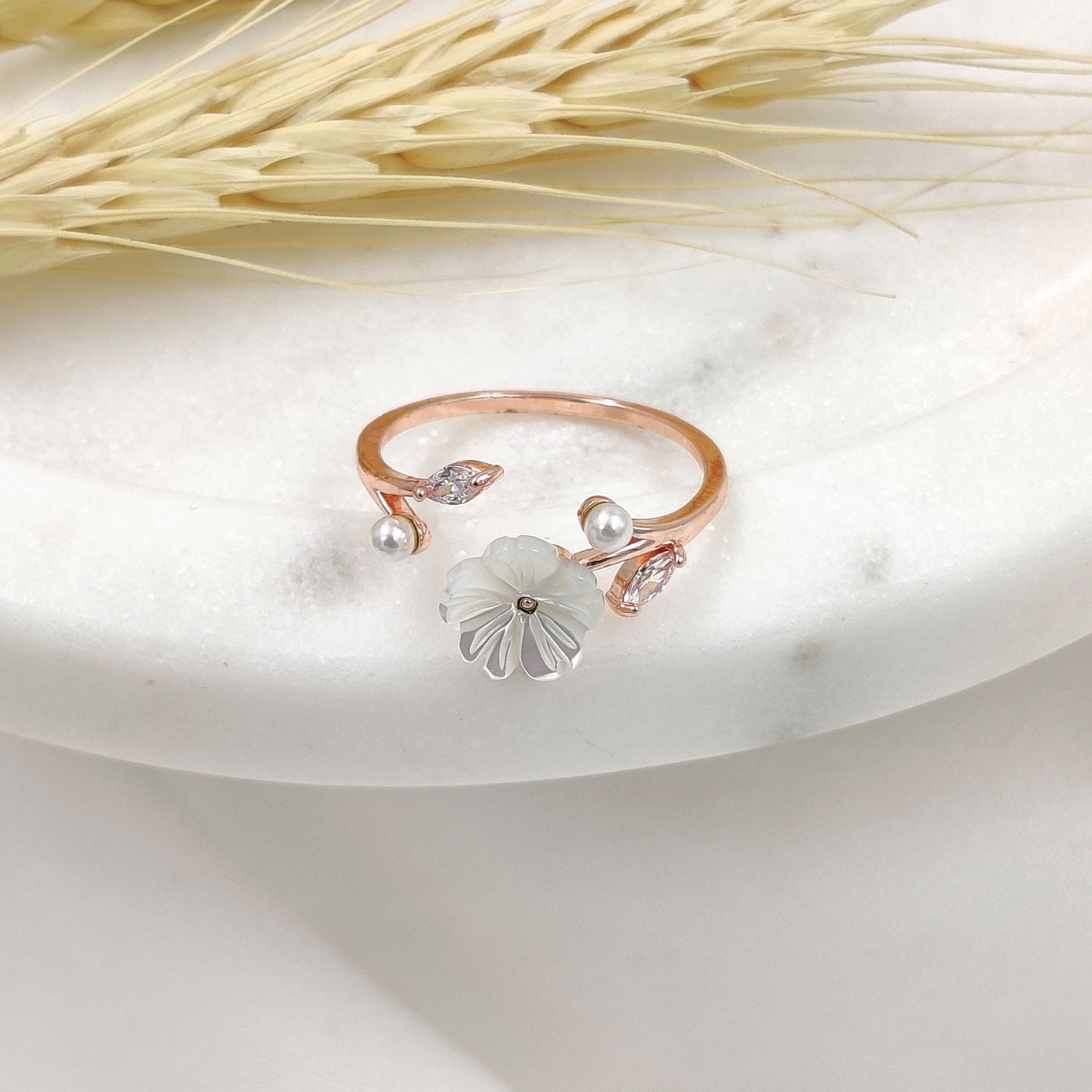 Summer Crystal Flower Ring