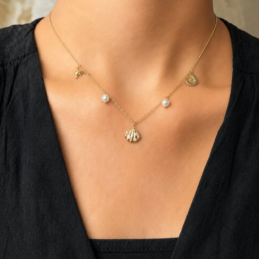 Sea Shell Charm Necklace