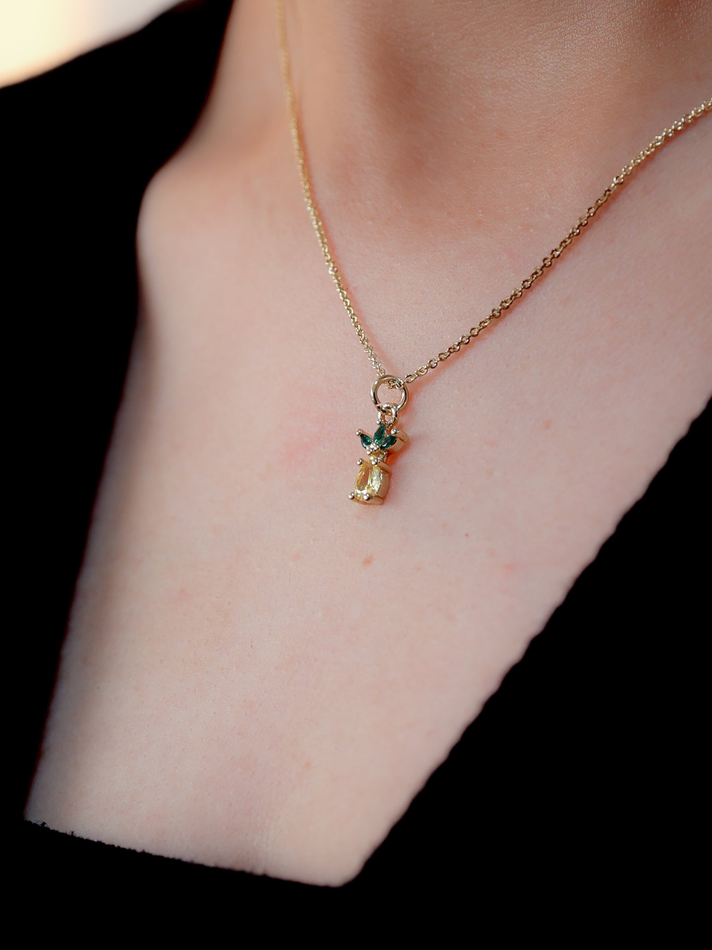 Pineapple Drop Necklace