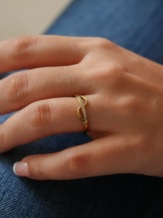 Golden Wave Ring