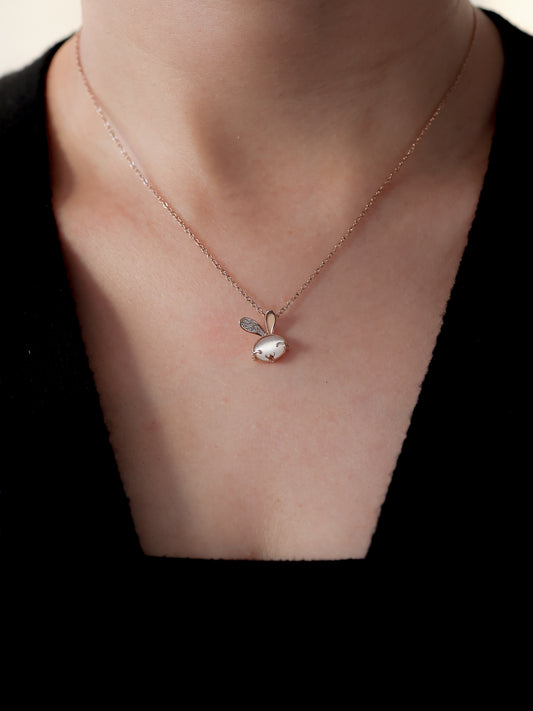Rose Gold Bunny Necklace