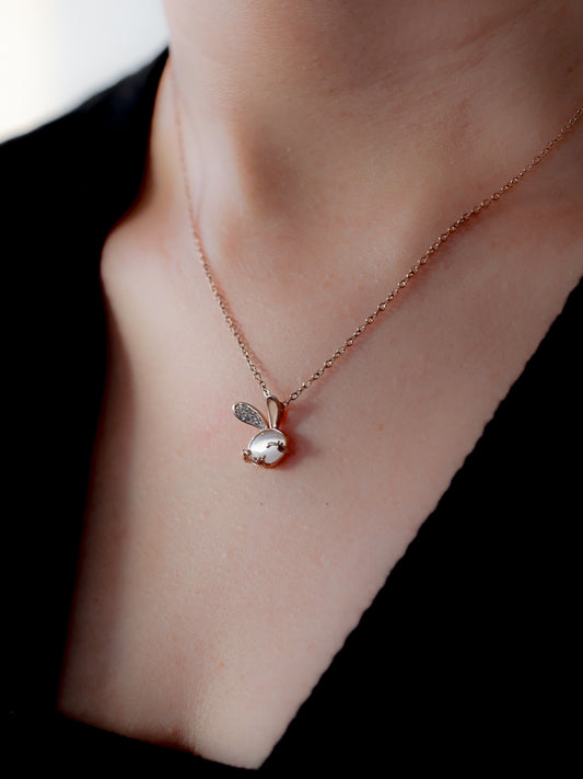 Rose Gold Bunny Necklace