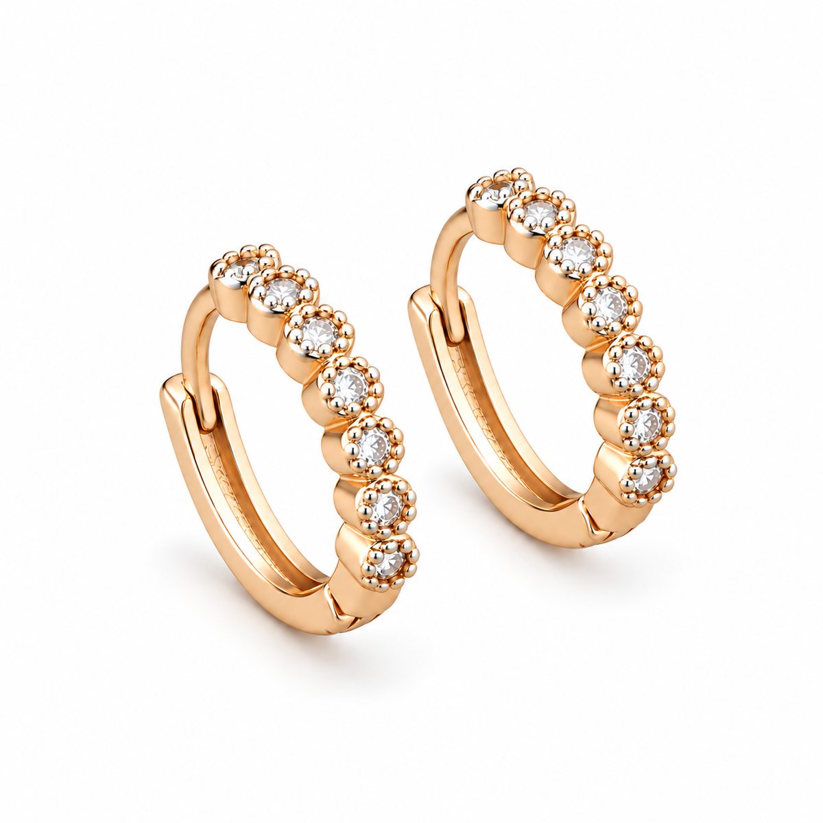 Diamond Whisper Huggie Hoops