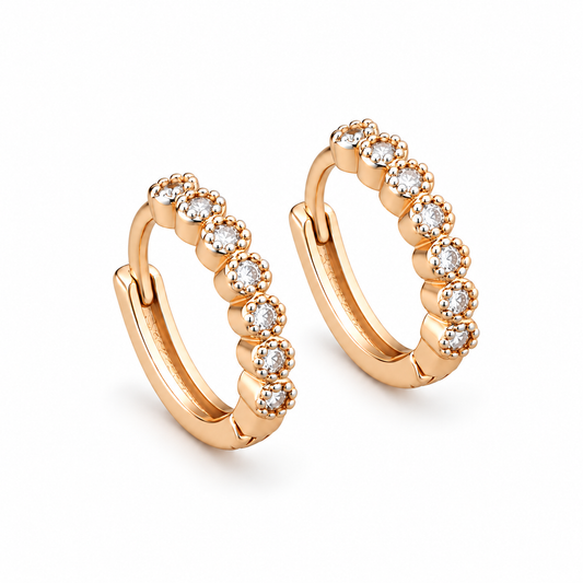 Diamond Whisper Huggie Hoops