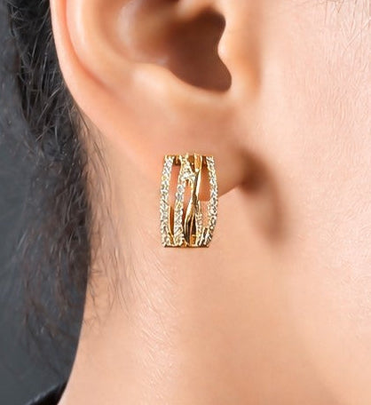 Trinity Shine Huggie Hoops