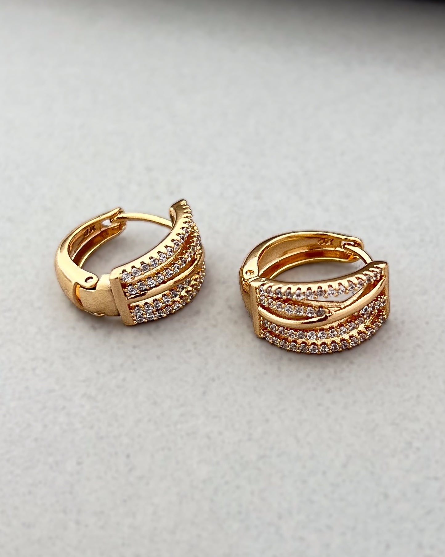 Trinity Shine Huggie Hoops