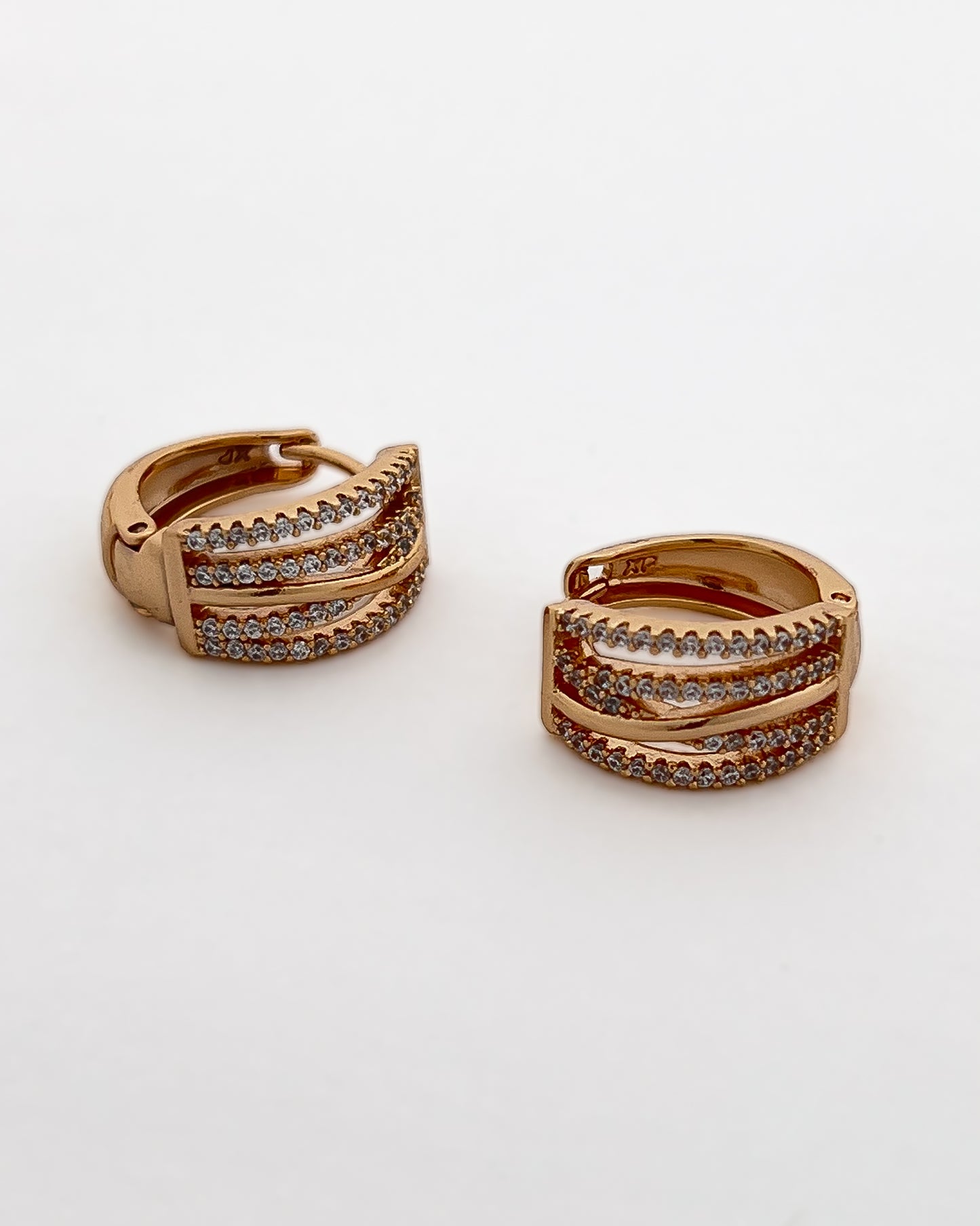 Trinity Shine Huggie Hoops