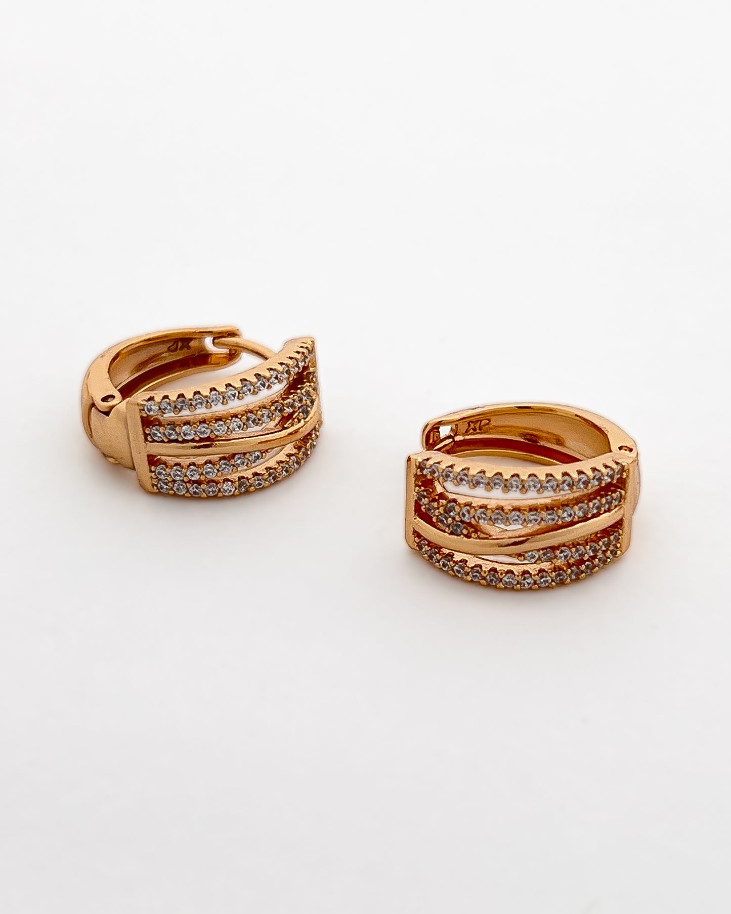 Trinity Shine Huggie Hoops