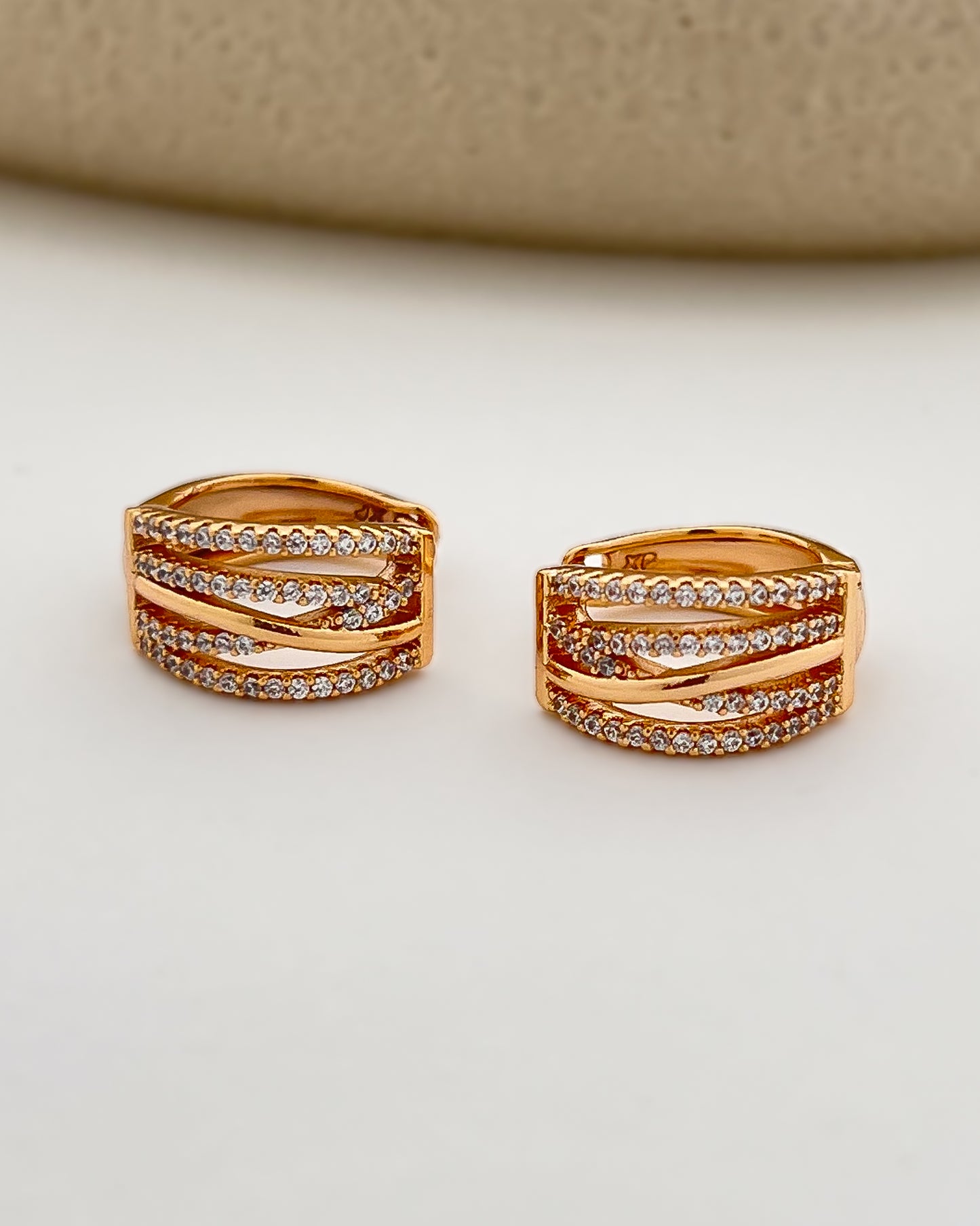 Trinity Shine Huggie Hoops