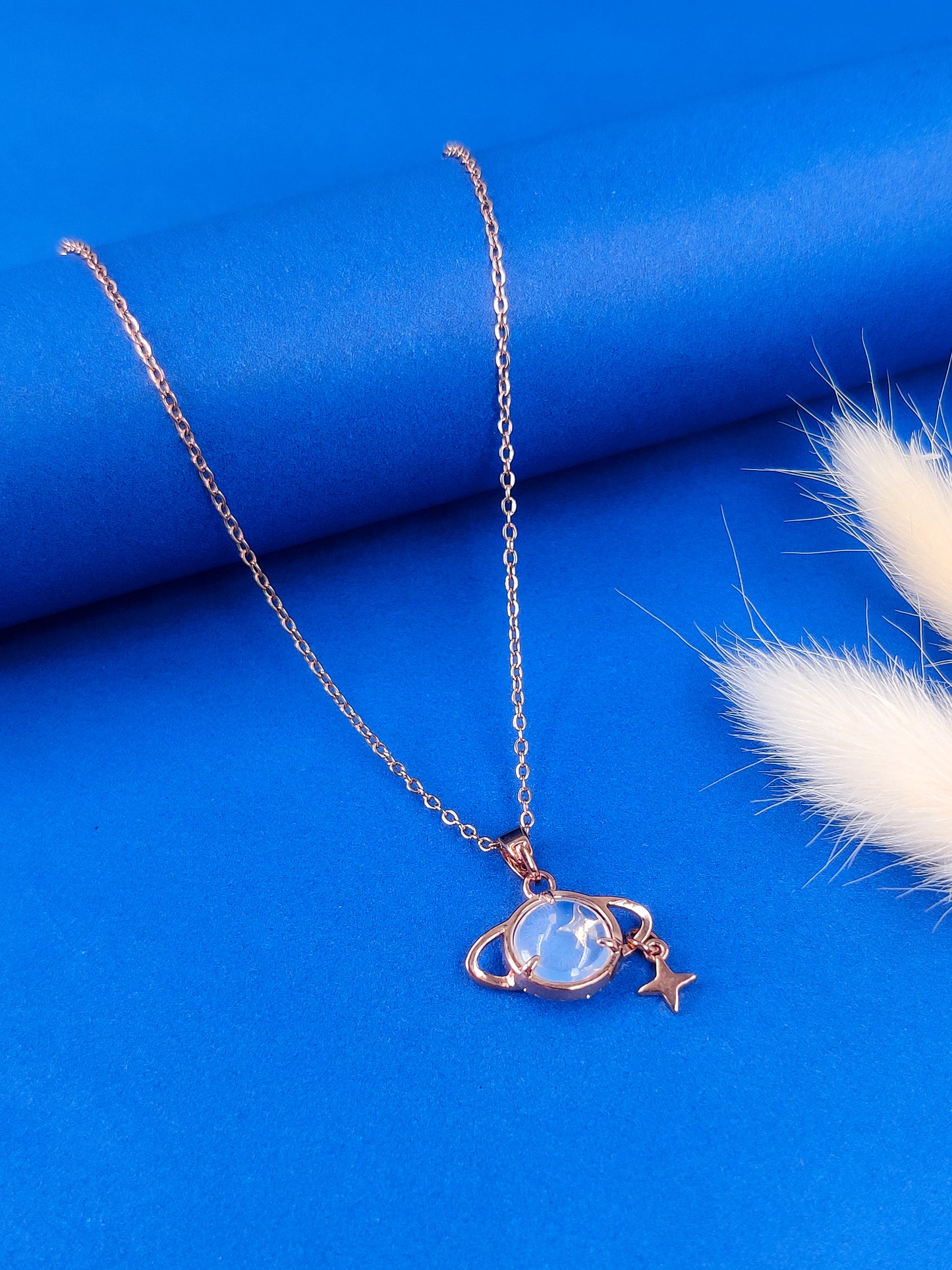 Star Planet Necklace (rose gold)