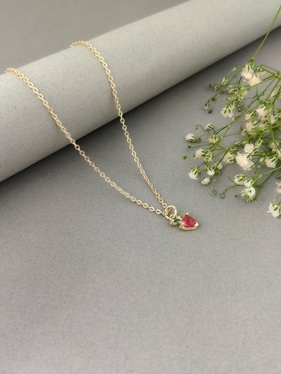 Strawberry Drop Necklace