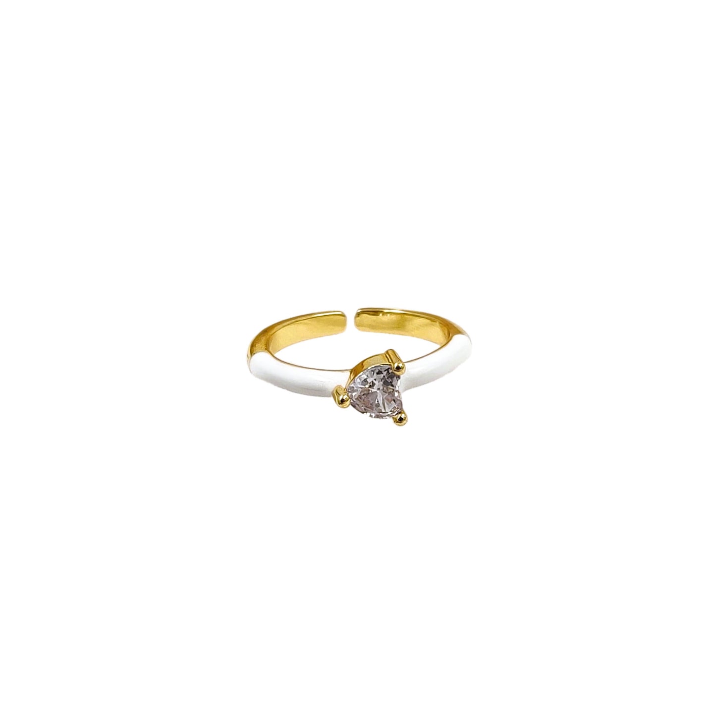 Susie heart ring (white)